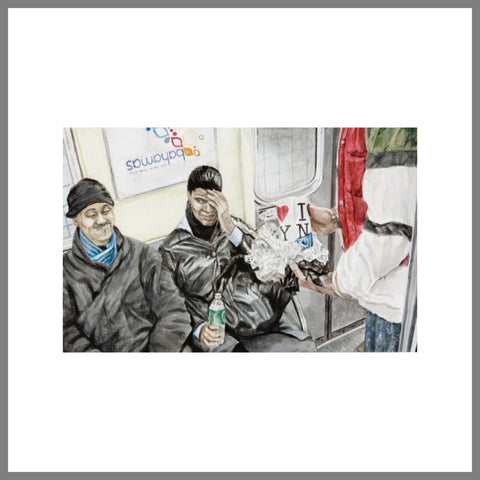 "Subway Spit Painting #3 (Transient Patrons)"