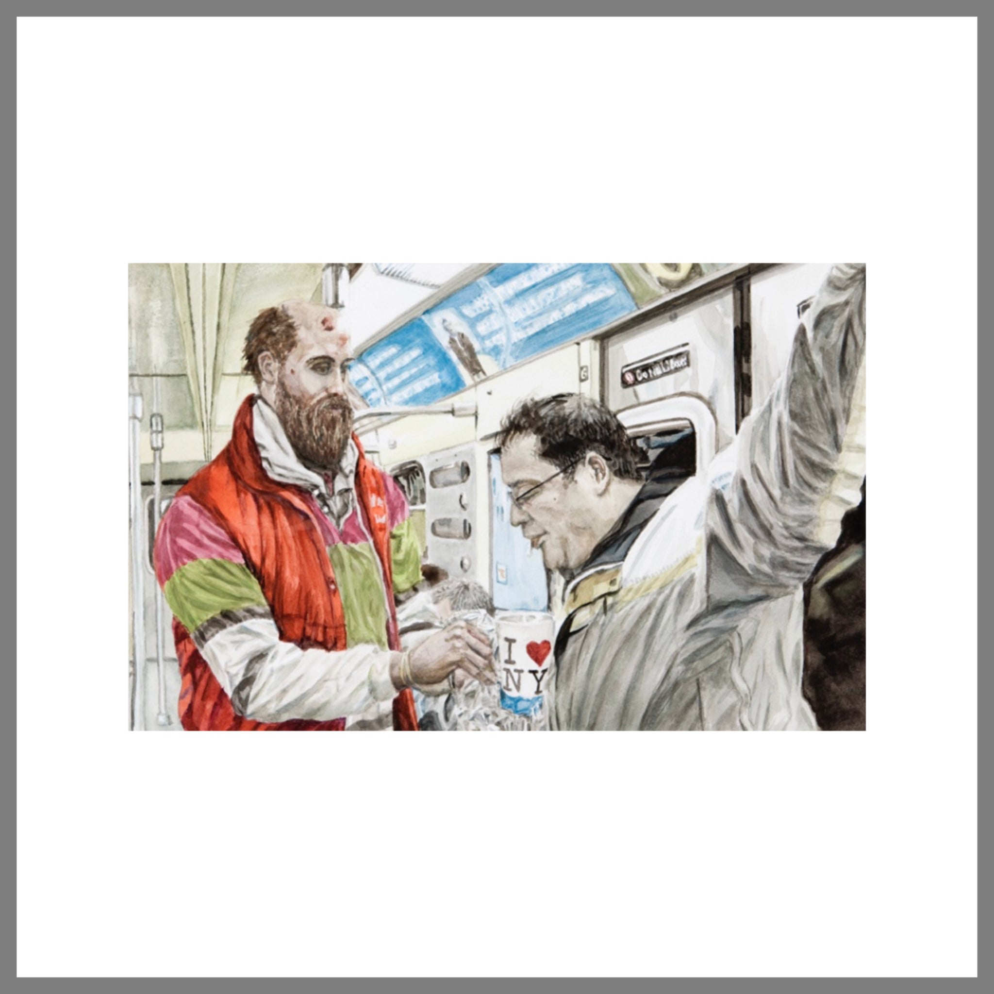 "Subway Spit Painting #5 (Transient Patrons)"